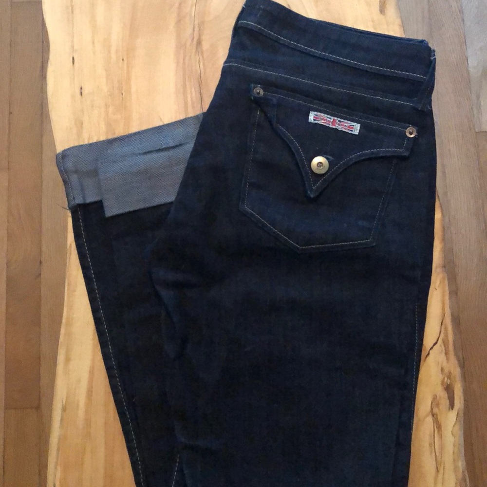 Hudson dark wash skinny jeans